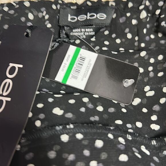 Bebe Off The Shoulder Long Sleeve Polka Dot Blouse Size Large - Picture 6 of 7